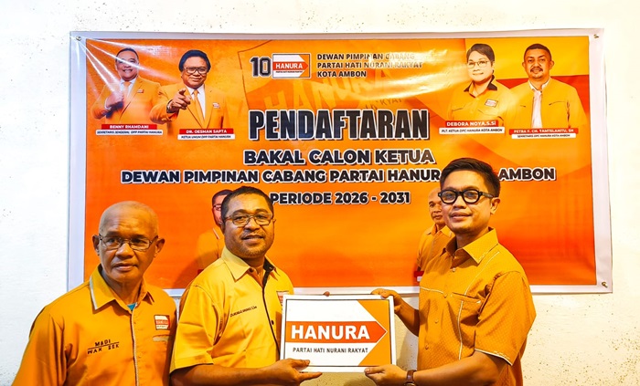 Hadiyanto Siap Rebut Kursi Ketua DPC Hanura Kota Ambon 