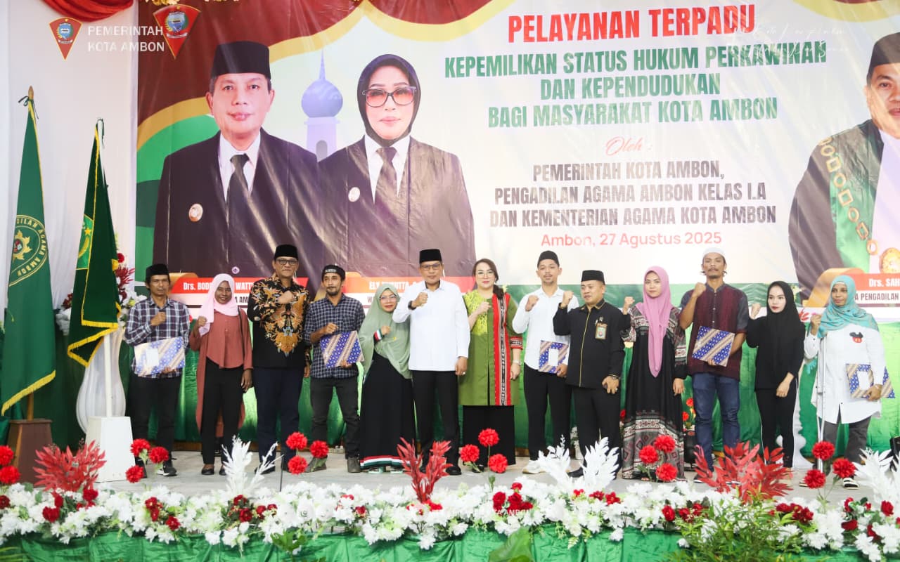 Pemkot Ambon Gelar Sidang Terpadu, 100 Pasangan Nikah Dapat Kepastian Hukum