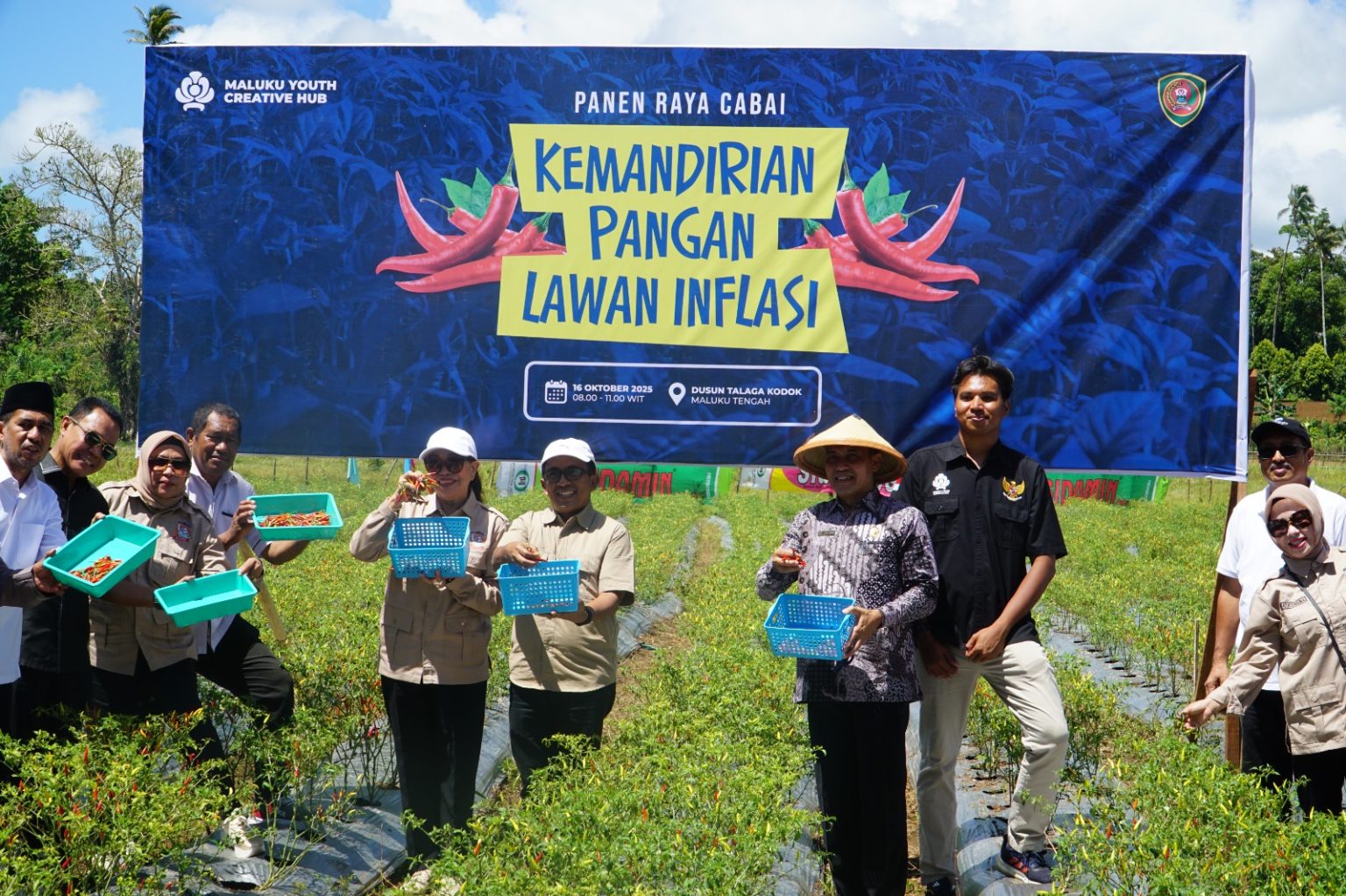 Pemprov Maluku Hadiri Panen Raya Cabai Youth Creative di Telaga Kodok