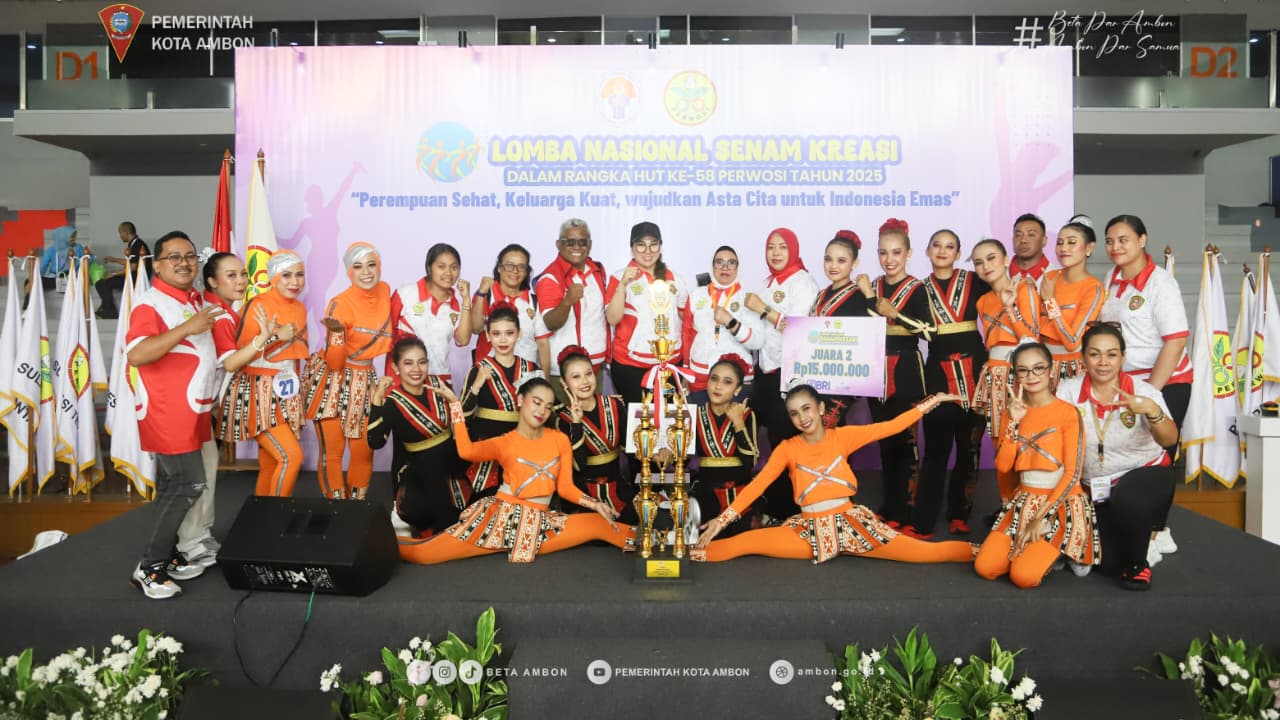 Tim Kormi Ambon Juara 2 Lomba Senam Kreasi Nasional di Jakarta