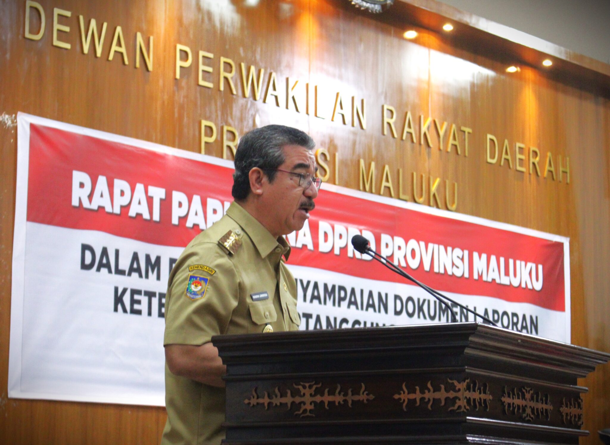 Serahkan LKPJ , Gubernur Maluku Perpesan: Mari Kita Bersatu Dalam Bingkai Orang Basudara
