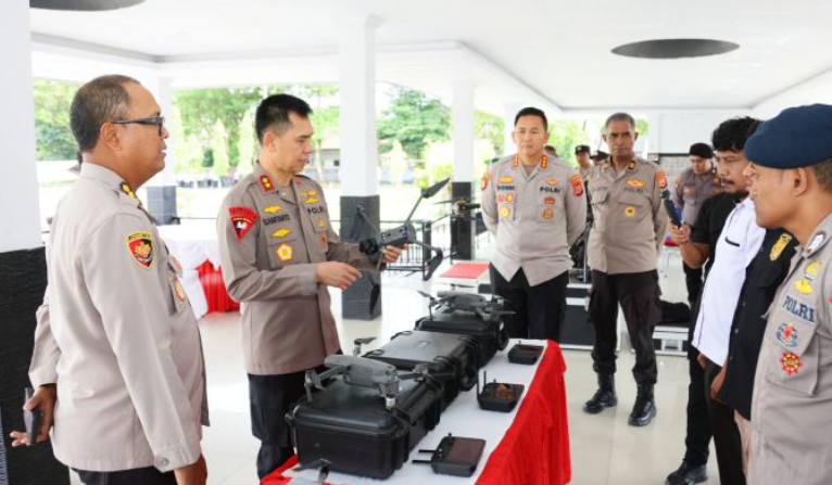Polda Maluku Siagakan Drone untuk Petakan Kerawanan dan Kemacetan Nataru