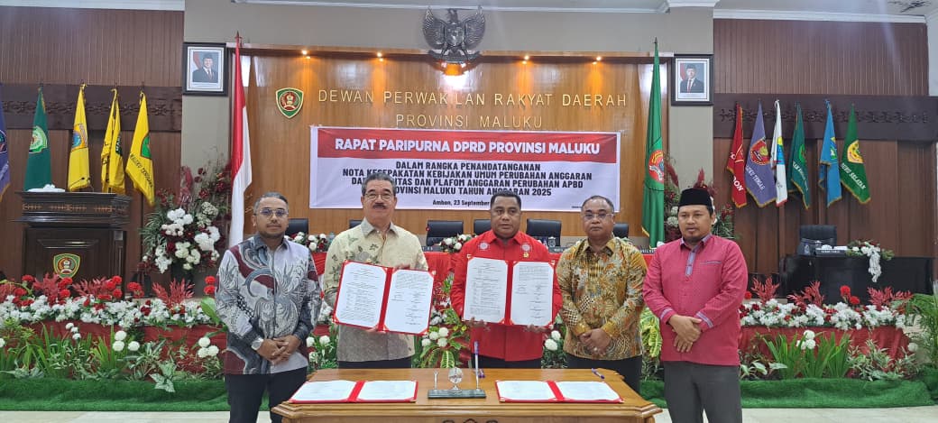 Gubernur Hendrik dan Ketua DPRD Maluku Teken Nota Kesepakatan KUPA-PPAP APBD 2025