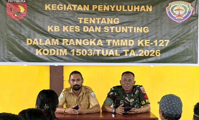 Satgas TMMD Gandeng Dinkes Aru Maksimalkan Edukasi KB dan Stunting