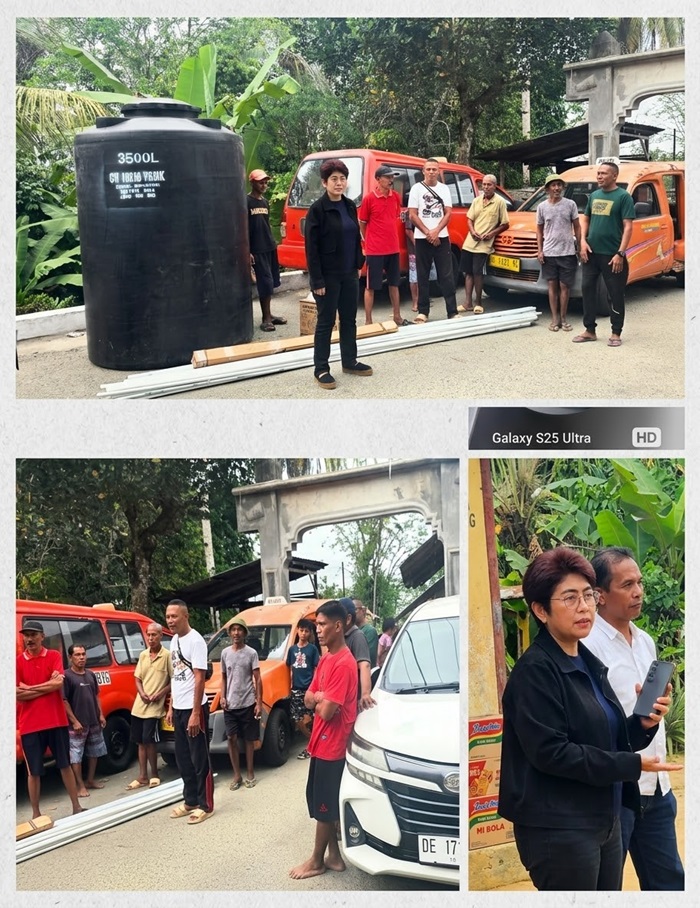 Krisis Air di Mahia, DPC PDI Perjuangan Ambon Salurkan Bantuan Profil Tank dan Pompa Air 