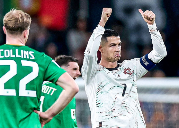 Portugal Keok dari Irlandia 2-0,  Ronaldo Kartu Merah