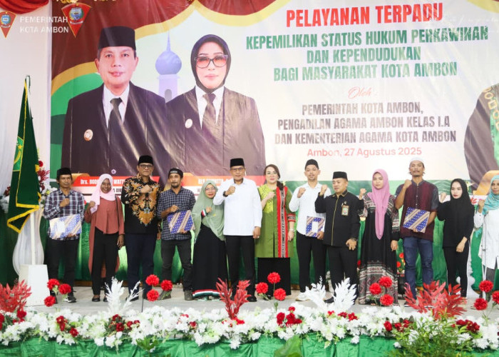 Pemkot Ambon Gelar Sidang Terpadu, 100 Pasangan Nikah Dapat Kepastian Hukum