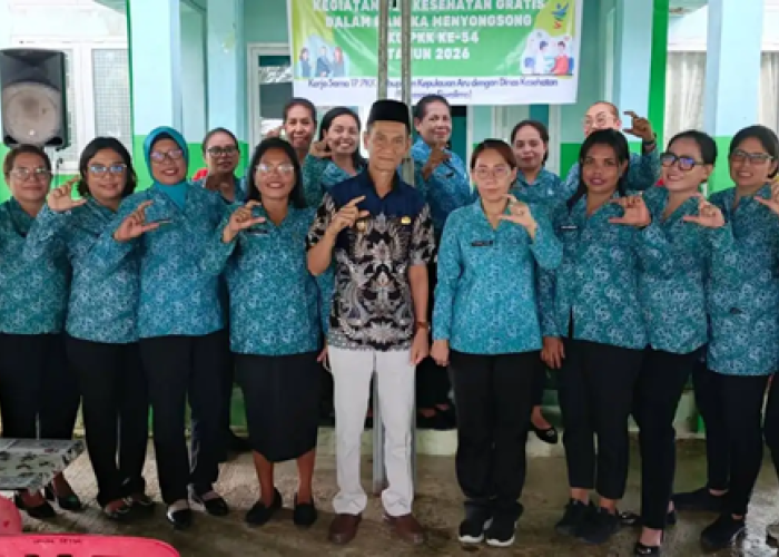 Wabup Aru Hadiri Kegiatan HKG PKK di Puskesmas Siwalima