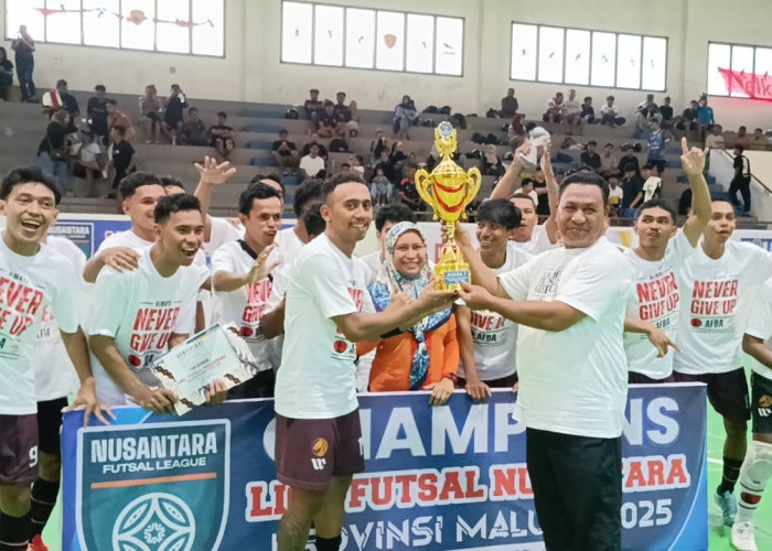 Liga Futsal Nusantara Maluku 2025 Resmi Ditutup Wagub, Naga FC Juara!