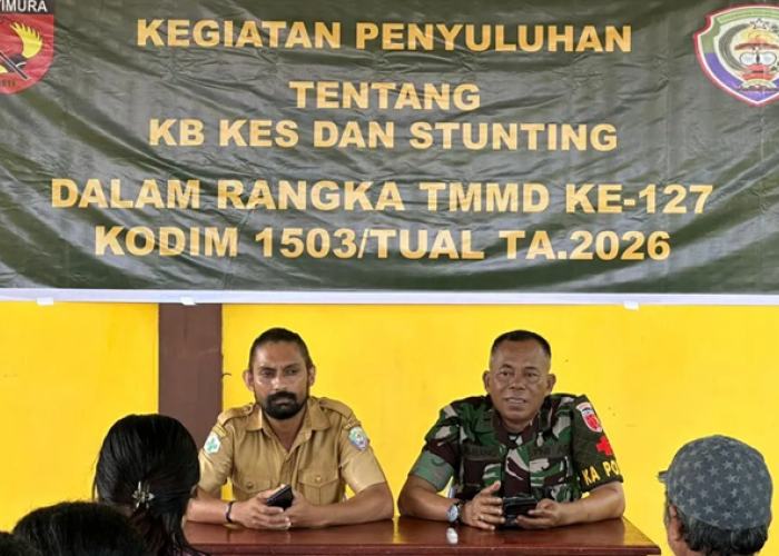 Satgas TMMD Gandeng Dinkes Aru Maksimalkan Edukasi KB dan Stunting