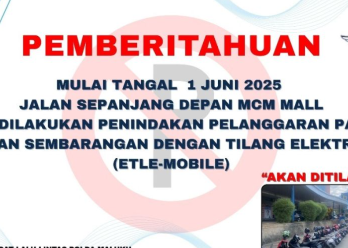 Perhatian! Warga Ambon yang Suka Parkir Liar di Depan MCM akan Kena Tilang Elektronik