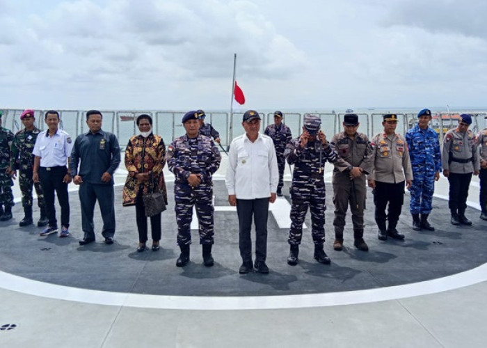 Giat Satgas Trisila-25 TNI AL, Kaidel Hadiri Penjemputan Danguspuria Koarmada III Sorong di Kepulauan Aru