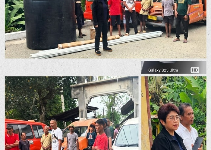 Krisis Air di Mahia, DPC PDI Perjuangan Ambon Salurkan Bantuan Profil Tank dan Pompa Air 