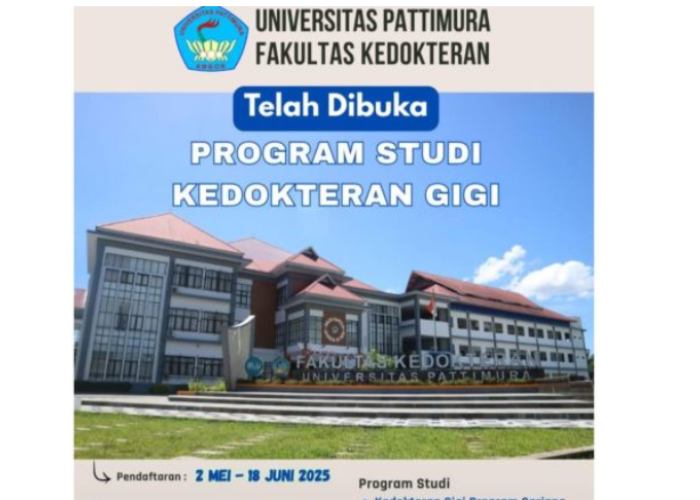 Unpatti Buka Prodi Kedokteran Gigi Pertama di Maluku, Siap Cetak Dokter Profesional